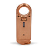 Dissim Slim Torch Lighter - Rose-Gold Metal Body. Shown handle circle grip for inverted lighting