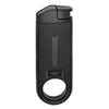 Black Slim Torch Metal Lighter - inverted flame with patented grip circle