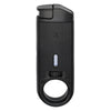 Black Slim Torch Metal Lighter -side view