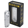 Slim Torch Lighter with a sleek silver metal body with the carrying box