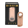 Dissim Slim Torch Lighter - Rose-Gold Metal Body. Shown with packaging box.