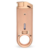 Front view with butane level window Rose Gold Slim Metal Lighter