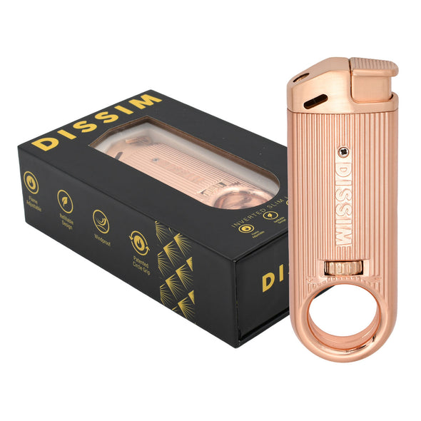 Rose Gold Slim Metal Lighter with box 