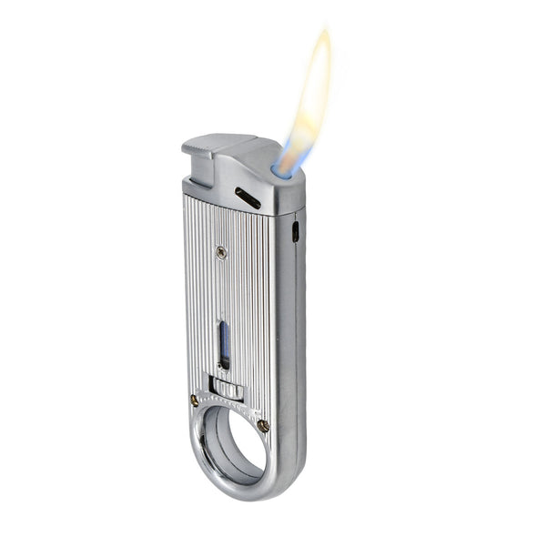 Soft Butane Flame - Silver Slim Metal Lighter by Dissim