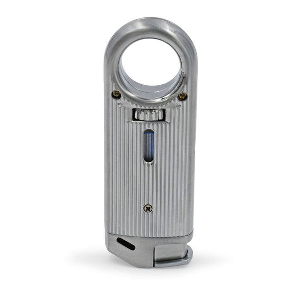 Front View Silver Slim Metal Lighter