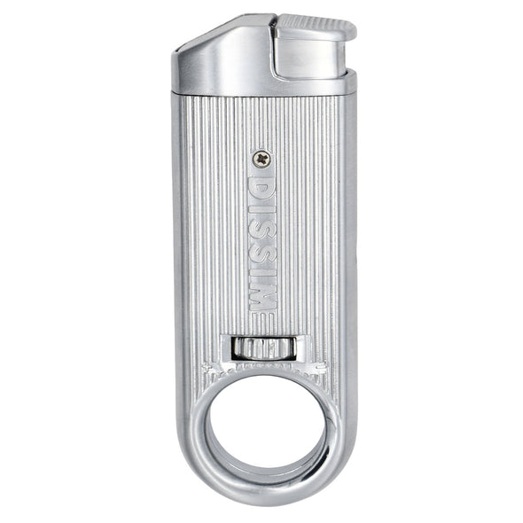 Slim Torch Lighter with a sleek silver metal body