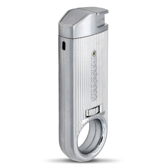 Silver Slim Torch Metal Lighter by Dissim